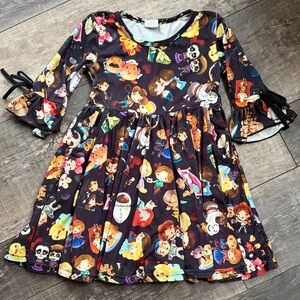 Colorful Cartoon Character Dress